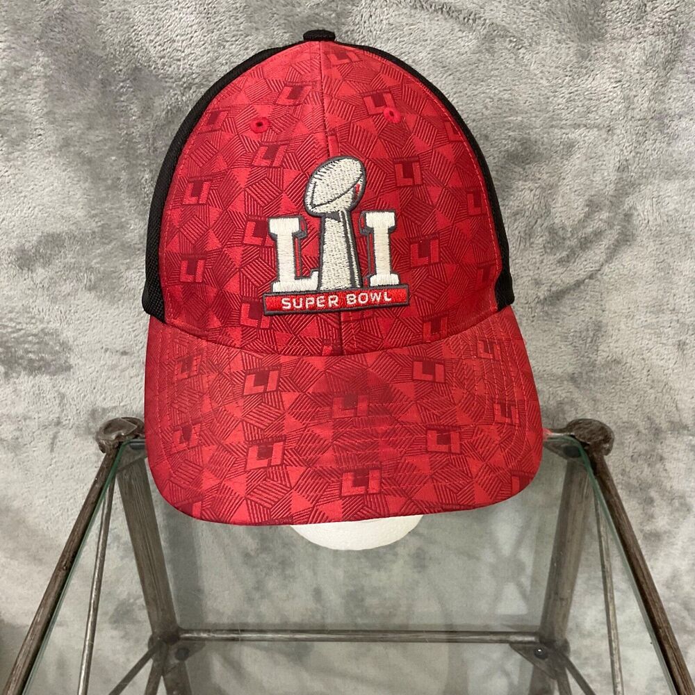 ‘47 Brand MVP SUPERBOWL LI Metallic Red Black Cap NFL Adjustable geometric